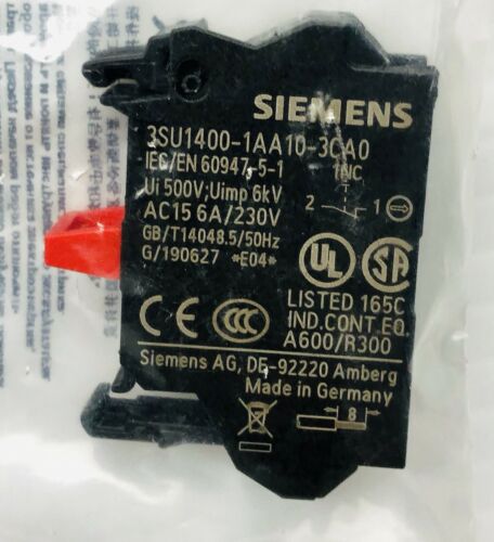 LOT OF 2 SIEMENS 3SU1400-1AA10-3CA0 CONTACT MODULE GB/T14048.5/50Hz /G190627 580