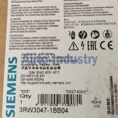 1PC New in box Siemens 3RW3047-1BB04 One year warranty 3RW30471BB04