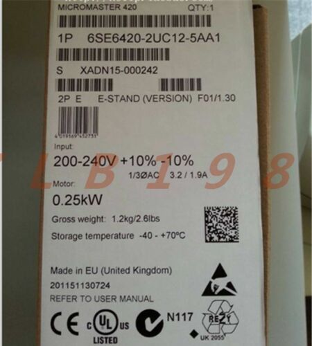 ONE NEW- Siemens 6SE6420-2UC12-5AA1