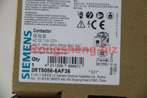 Brand New In Box Siemens Contactor 3RT5056-6AF36 instead of 3RT1056 3RT50