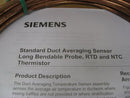 New Siemens QAW2012.500 1K Ohm 16' Long Probe Duct Averaging Temperature Sensor