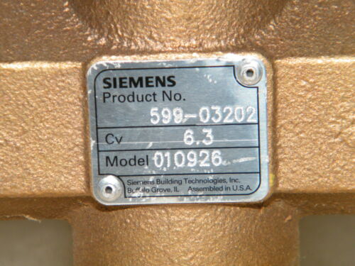 SIEMENS 3/4 PNEUMATIC CONTROL VALVE: 599-03202 & 599-01081, 3-WAY,