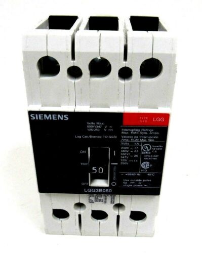 NEW SIEMENS LGG3B050L CIRCUIT BREAKER 50A 3 POLE 480V