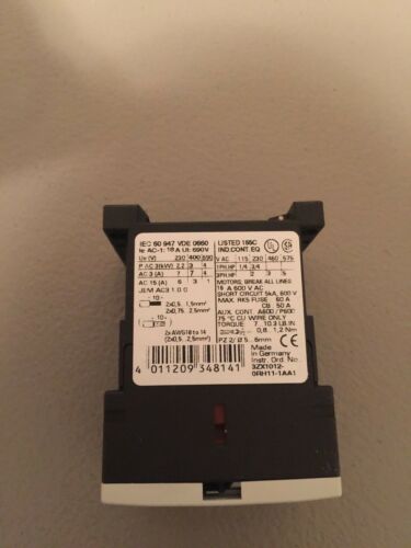 NEW IN BOX SIEMENS CONTACTOR 3RT1015-1AP62