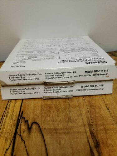New Siemens DB-11 DB-11E 500-094151 / 500-094151E Smoke Detector Base