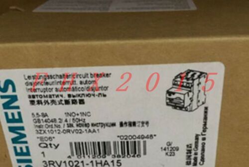 ONE NEW Siemens breaker 3RV1021-1HA15 5.5-8A