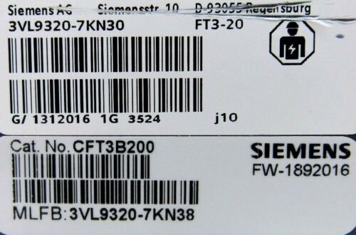 NEW SIEMENS LFG3B200L CIRCUIT BREAKER 200A 480V 3 POLE