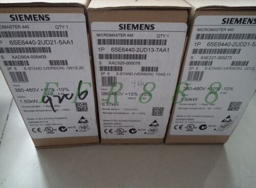 ONE NEW SIEMENS MICROMASTER INVERTER 6SE6440-2UD13-7AA1 0.37KW 380V