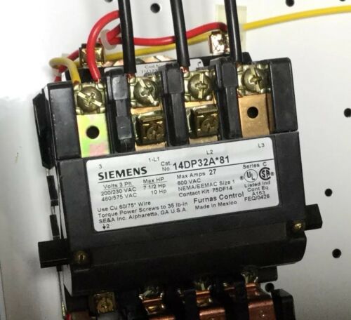 Siemens 17DP92BF81 NON-FUSIBLE COMBINATION HEAVY DUTY MOTOR STARTER