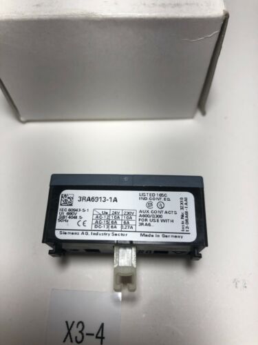 NEW SIEMENS 3RA6913-1A COMPACT STARTER AUXILARY SWITCH Warranty Fast Shipping
