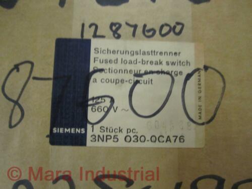 Siemens 3NP5 030-0CA76 Load-Break Switch 3NP50300CA76