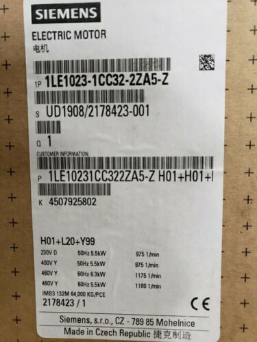 SIEMENS 1LE1023-1CC32-2ZA5-Z / 1LE10231CC322ZA5-Z (BRAND NEW)