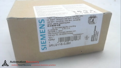 SIEMENS 3RU2116-0JB0, OVERLOAD RELAY, INSULATION: 690 V, SURGE: 6KV,, NE