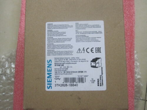 1pcs New In Box Siemens safety relay 3TK2826-1BB40