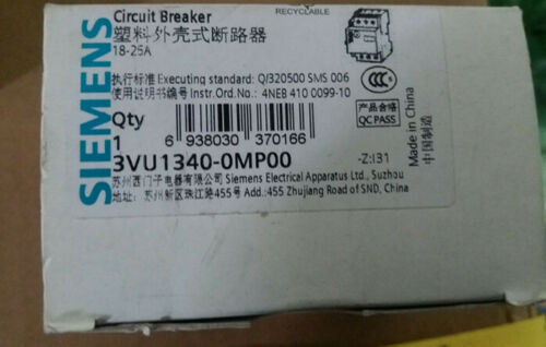1PC New Siemens 3VU1340-0MP00 3VU13400MP00 Motor Protection Circuit Breaker