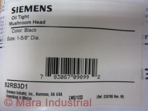 Siemens 52RB3D1 Mushroom Head Black (Pack of 4)