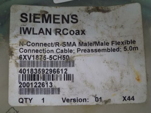 SIEMENS IWLAN RCOAX INTERCONNECTOR CABLE 6XV1875-5CH50 NIB