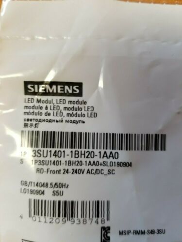NEW-Siemens-3SU1401-1BH20-1AA0-LED-Module-With-Integrated-LED-24-240VAC