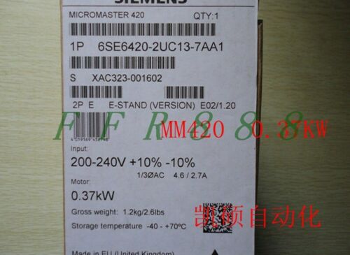 ONE NEW SIEMENS 6SE6420-2UC13-7AA1