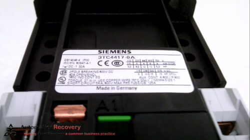 SIEMENS 3TC4417-0AB4, CONTACTOR, SIZE: 2, 2 POLES, 24 VDC, 29 A, NEW