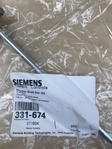 Siemens 1/4 Pneumatic Actuator Shaft Extension Kit 331-674 / 010748 *NOS*