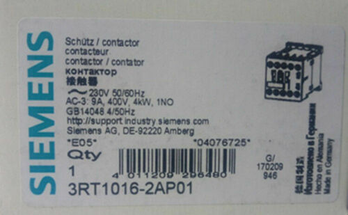 SIEMENS 3RT1016-2AP01 New