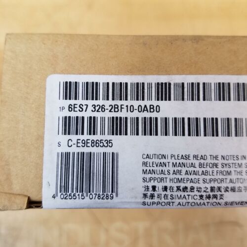 Siemens 6ES7 326-2BF10-0AB0 Simatic S7-300 Digital Output Module - NEW