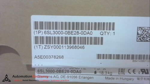 SIEMENS 6SL3000-0BE28-0DA0, SINAMICS BASIC LINE FILTER, 80KW, 480VAC, NE