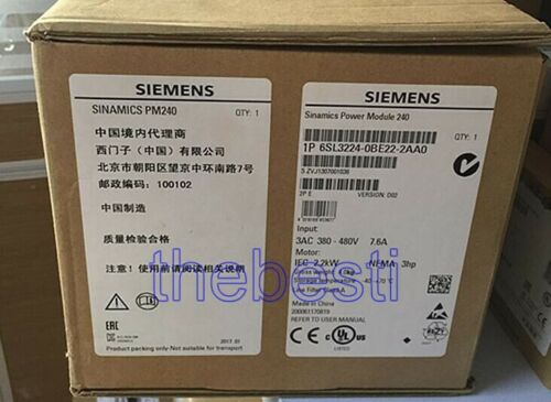 1 PC New Siemens 6SL3224-0BE22-2AA0 Inverter 2.2kw