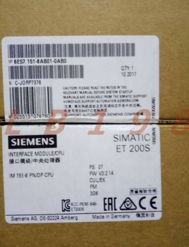 ONE NEW- Sealed Siemens 6ES7151-8AB01-0AB0