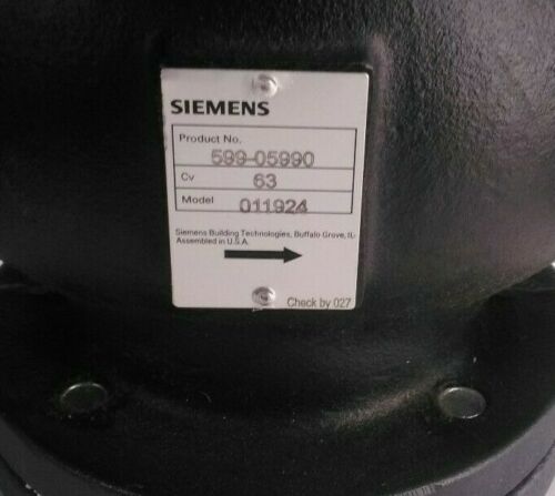 Siemens 599-05990, 2-1/2, 63cv, 2 Way Valve,BRAND NEW