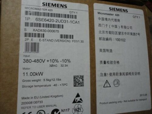 One NEW Siemens Inverter 6SE6420-2UD31-1CA1 One year warranty