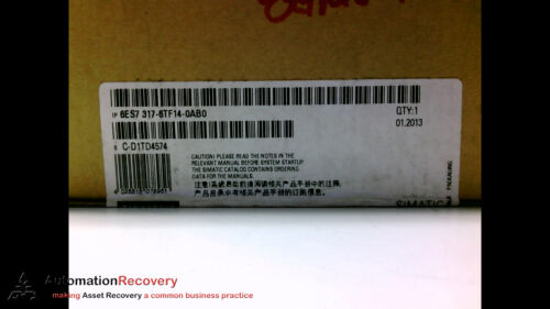 SIEMENS 6ES7 317-6TF14-0AB0 CPU 317TF-2 PF FAILSAFE CONTROLLER, NEW