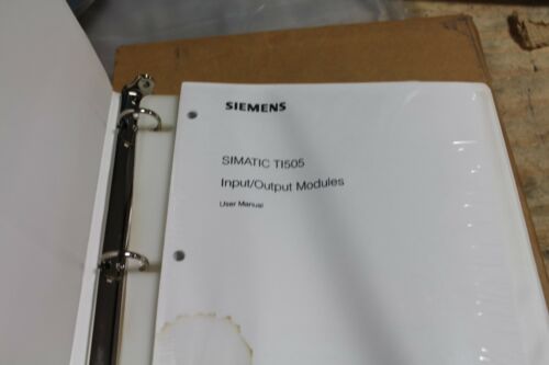 Siemens TI SIMATIC 505 Input/Output Modules USER MANUAL NEW