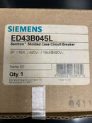 SIEMENS ED43B045L 45A 480V 3P 18K NEW in box