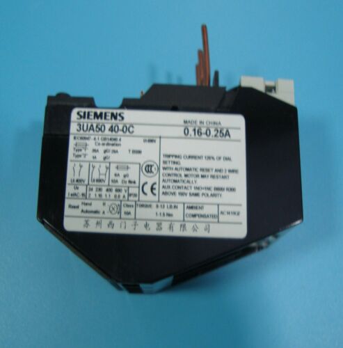 New In Box SIEMENS Thermal Overload Relay 3UA5040-0C 0.16-0.25A