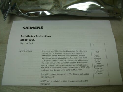 SIEMENS - Fire Alarm MXL Line Card S54431-B4-A1 / Model MLC ~ New In Box