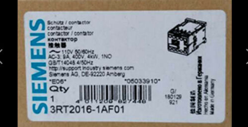 SIEMENS 3RT2016-1AF01 110V New