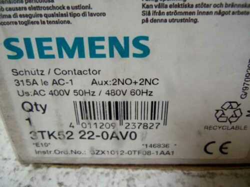 Siemens 3TK52220AV0 NSFP ** GENUINE ** Furnas 3TK5222 0AV0