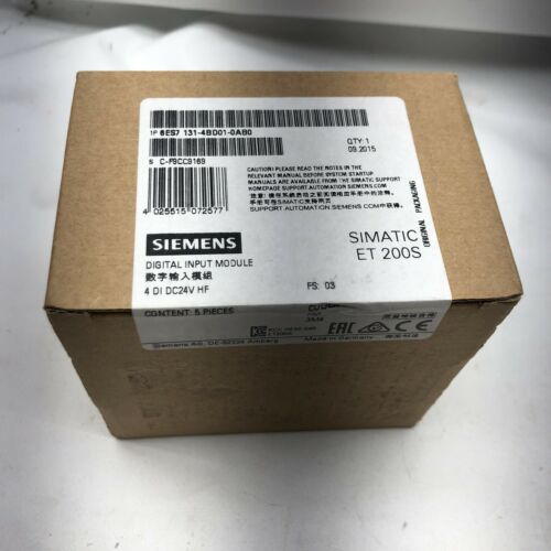 NEW SEALED 2015 6ES7 131-4BD01-0AB0 SIEMENS SIMATIC ET 200S DIGITAL INPUT MODULE