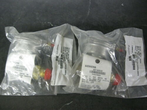 Lot of 2 Siemens MT 2-way normally-open 1/2 pneumatic-actuated control valves