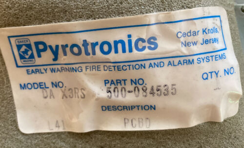 PYROTRONICS CERBERUS SIEMENS DA-X3RS PCBD 500-084535 FIRE ALARM RELAY MODULE