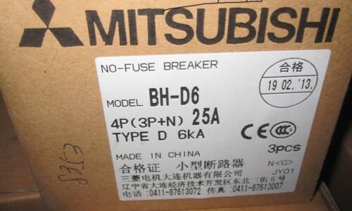 New IN BOX Mitsubishi Circuit Breaker BH-D6 4P D25 25A
